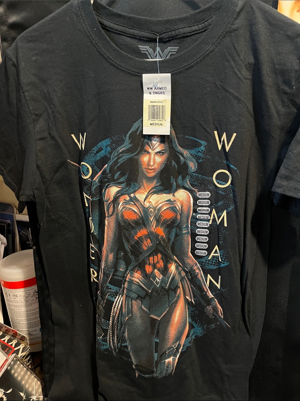 Wonder Woman Black Graphic Tee - WW Armored Design